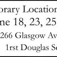 Temporary Class Location June 18, 23, 25, 28 – 3266 Glasgow Ave – 1st Douglas Scouts Hall