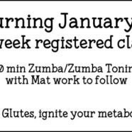 Zumba in the Circuit Returns January 6th – 6 week Registered Class – ON HOLD