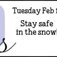 Tuesday February 12 Zumba Class cancelled – Snow Day!