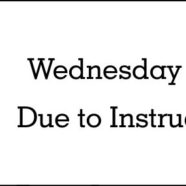 Class Cancelled Wednesday April 24 – sorry for the short notice