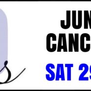 Class Cancellations for June 2019 – Saturday 29th & Sun 30th