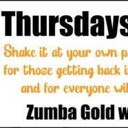 Join Heather for Zumba Gold on Thursdays at 11:45 am